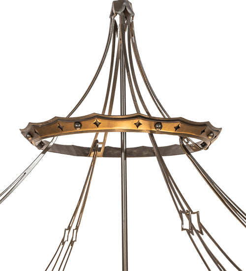 57" Wide Fleur-De-Lite Inverted Pendant