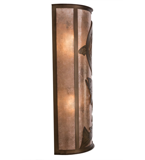 13"W Leaping Trout Wall Sconce