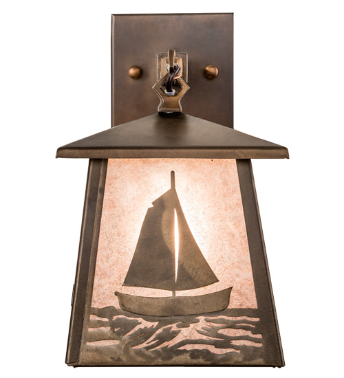 7" Wide Sailboat Hanging Wall Sconce