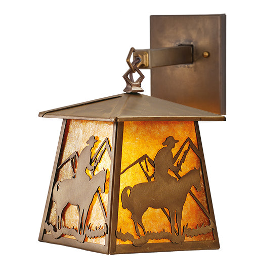 7.5"W Cowboy Hanging Wall Sconce