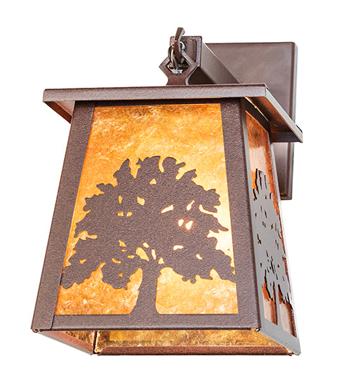 7.5" Wide Oak Tree Hanging Wall Sconce