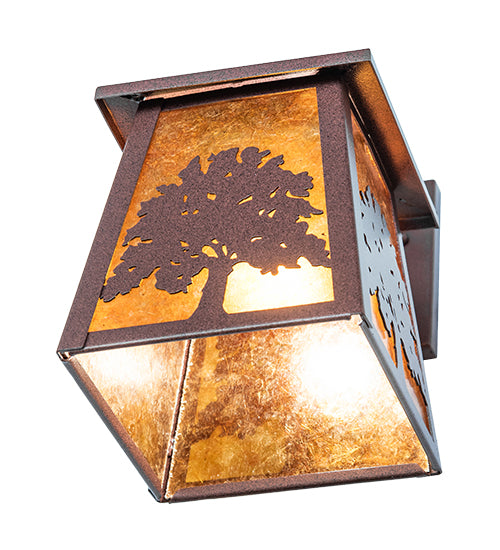 7.5" Wide Oak Tree Hanging Wall Sconce