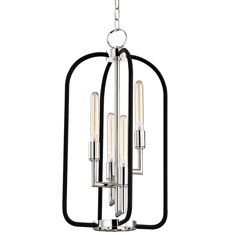 Angler Chandelier 28" - Polished Nickel