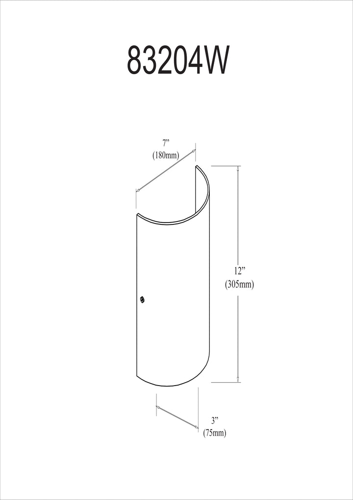 Dainolite 1 Light Wall Sconce, Satin Chrome Accents, White Frosted Glass