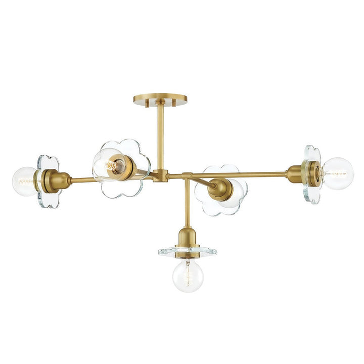 Alexa Chandelier 15" - Aged Brass