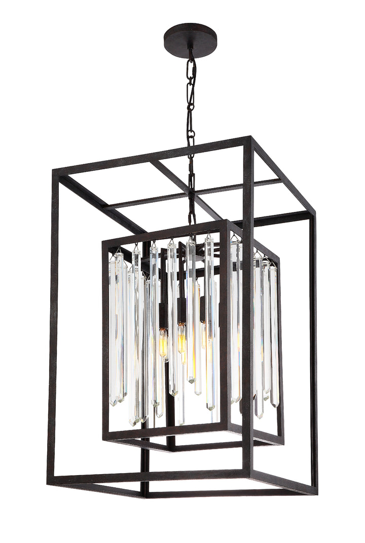 Crystorama Hollis 6 Light Forged Bronze Chandelier