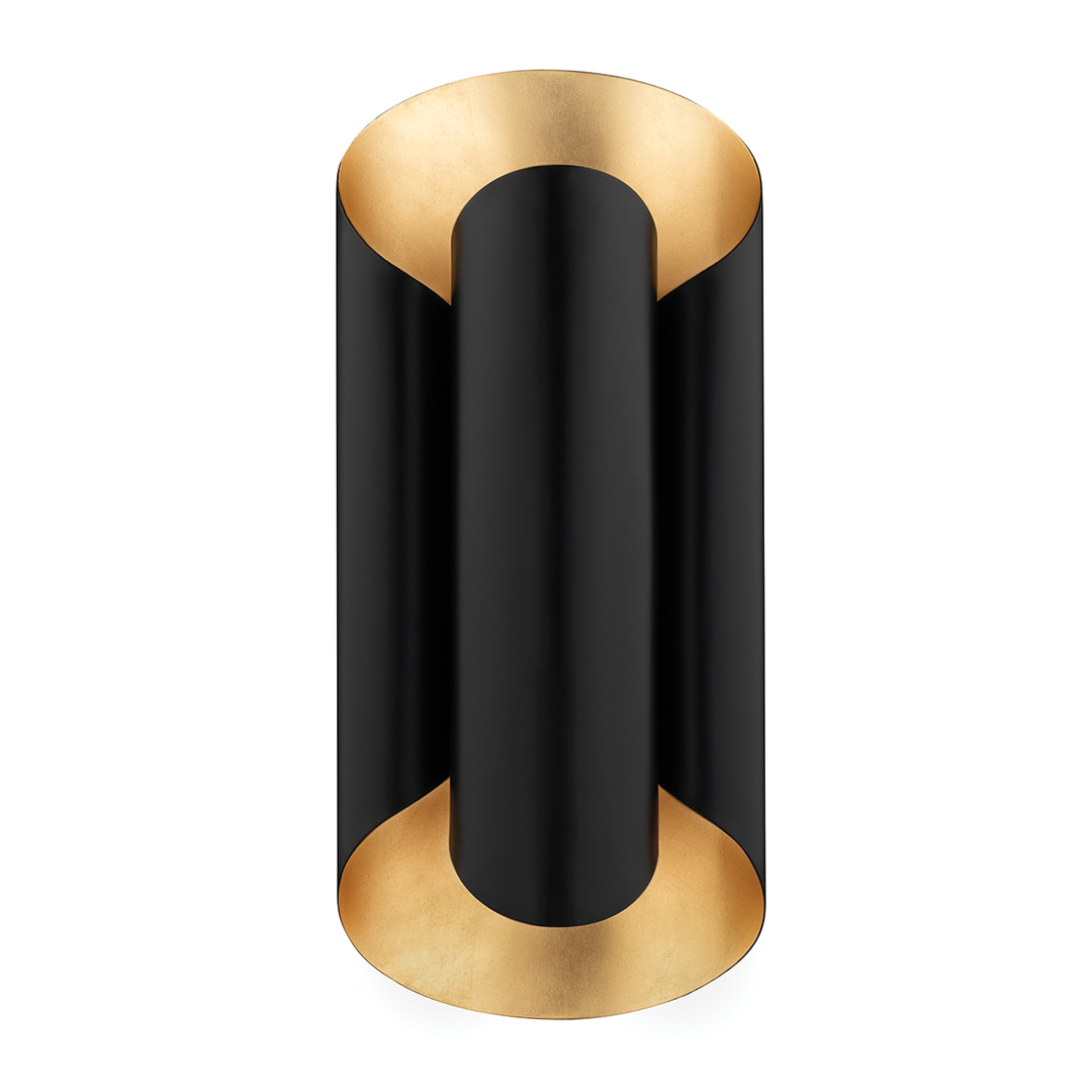 Banks Wall Sconce - Gold Leaf/Dusk Black