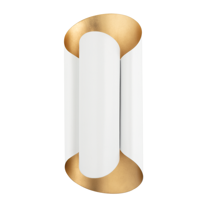 Banks Wall Sconce - Gold Leaf/White