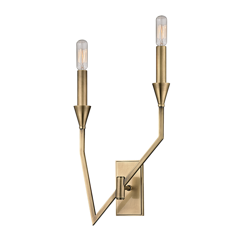 Archie Wall Sconce Right, 8" - Aged Brass