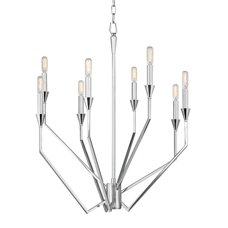 Archie Chandelier 31" - Polished Nickel