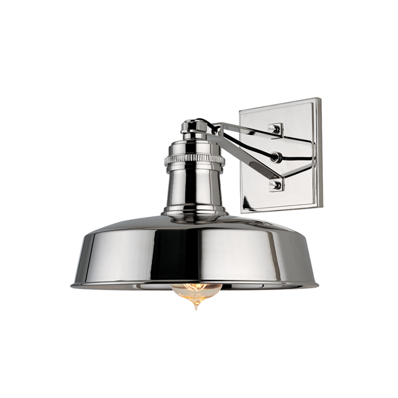 Hudson Falls Wall Sconce - Polished Nickel