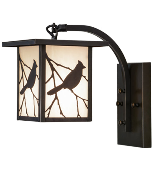 6.5"W Hyde Park Song Bird Curved Arm Wall Sconce