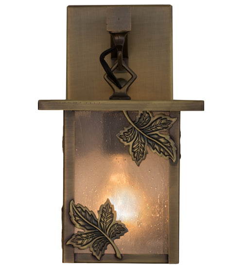 6.5"W Hyde Park Maple Leaf Hanging Wall Sconce