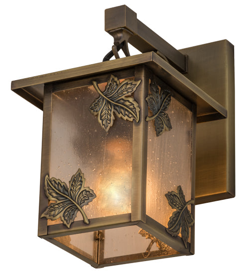 6.5"W Hyde Park Maple Leaf Hanging Wall Sconce