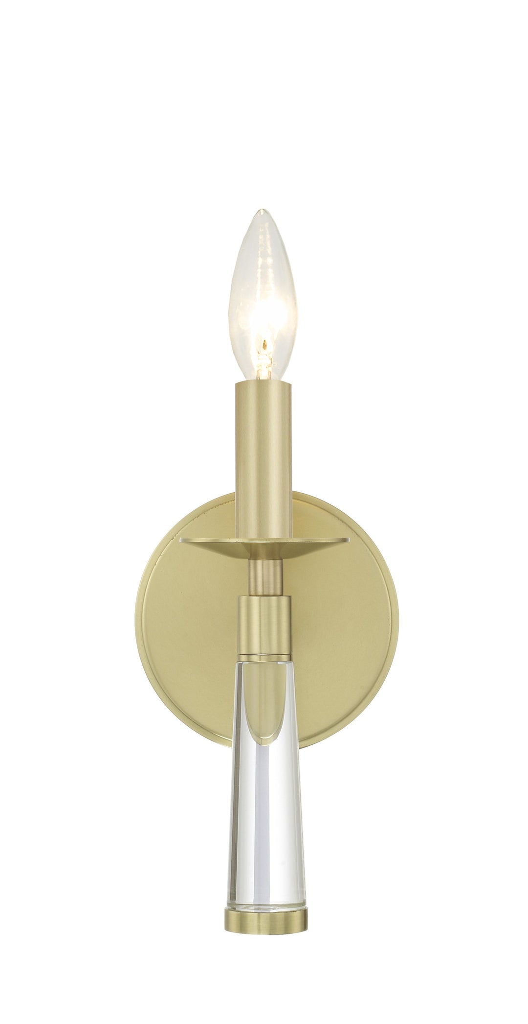 Crystorama Baxter 1 Light Aged Brass Sconce