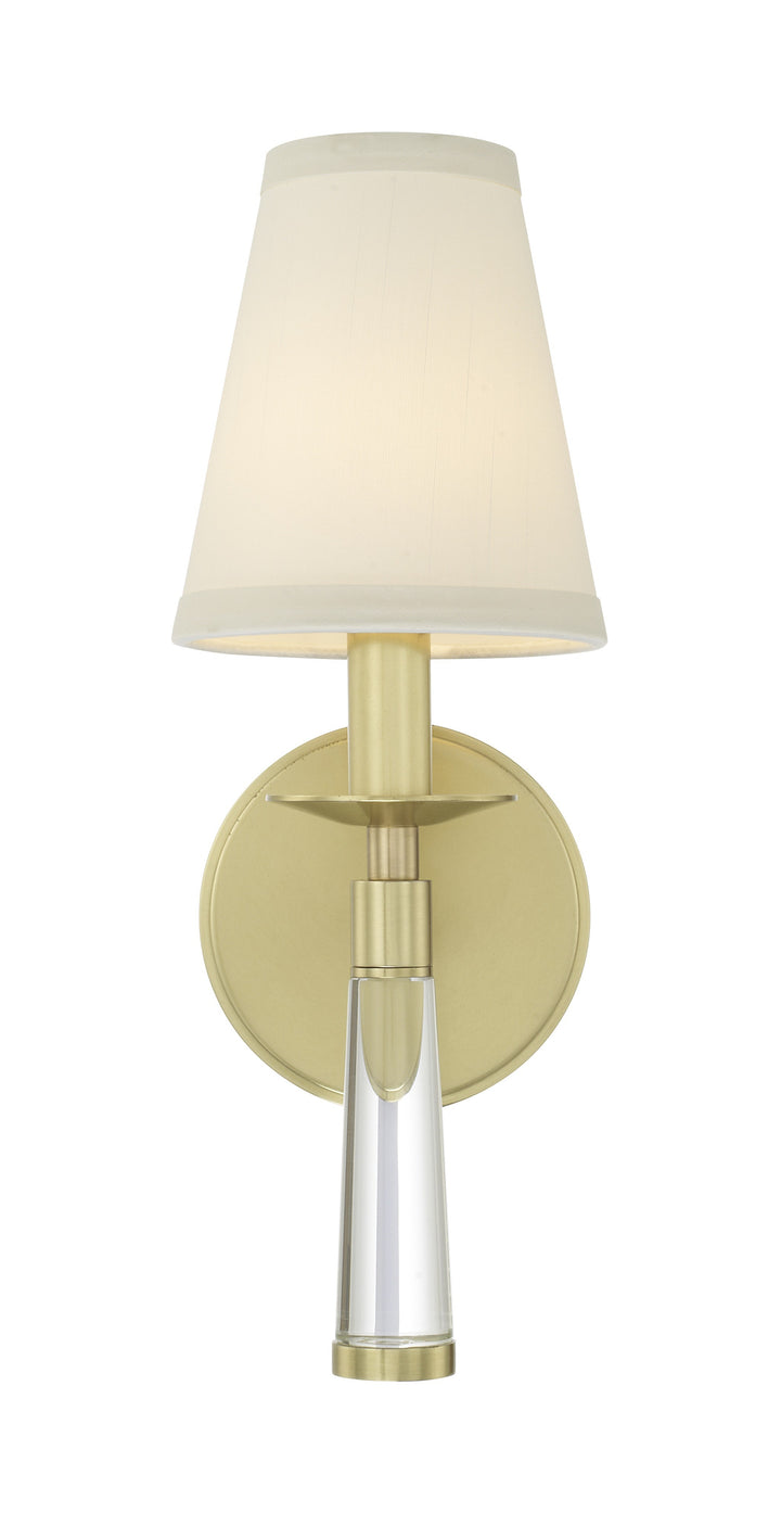 Crystorama Baxter 1 Light Aged Brass Sconce