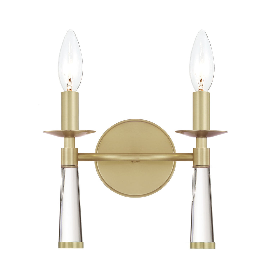 Crystorama Baxter 2 Light Aged Brass Sconce