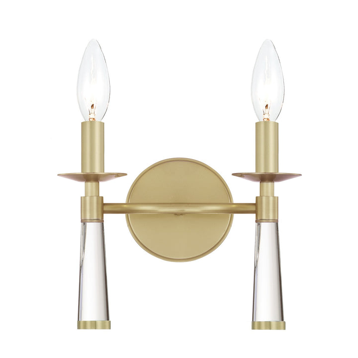 Crystorama Baxter 2 Light Aged Brass Sconce