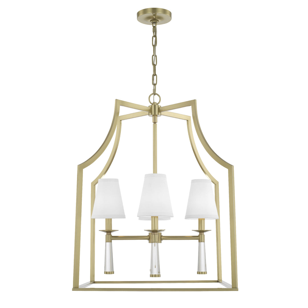 Baxter 4 Light Aged Brass Chandelier