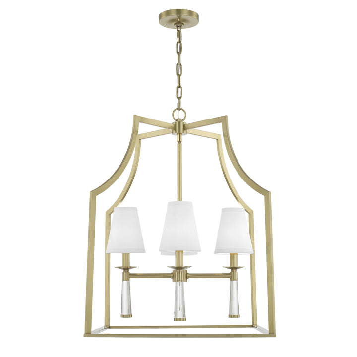 Baxter 4 Light Aged Brass Chandelier