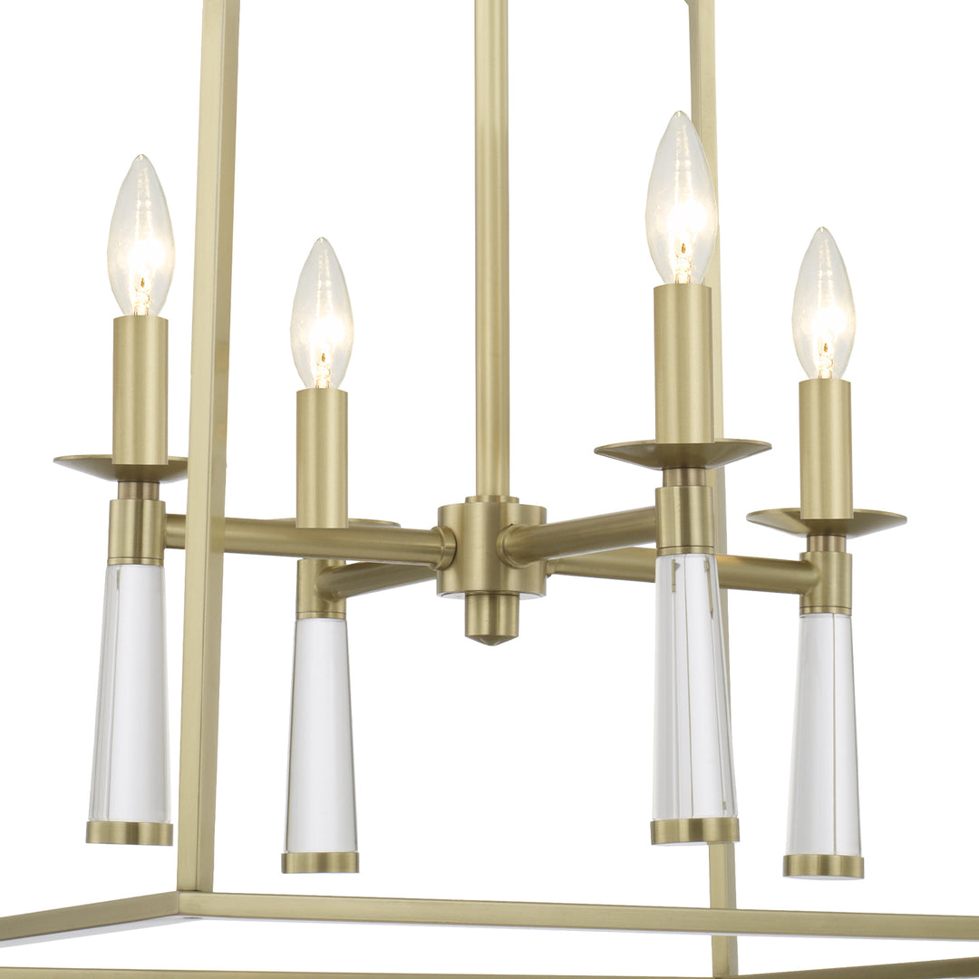 Crystorama Baxter 4 Light Aged Brass Chandelier