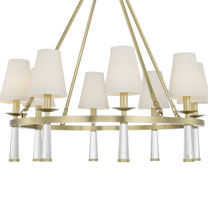 Crystorama Baxter 8 Light Antique Aged Brass Chandelier