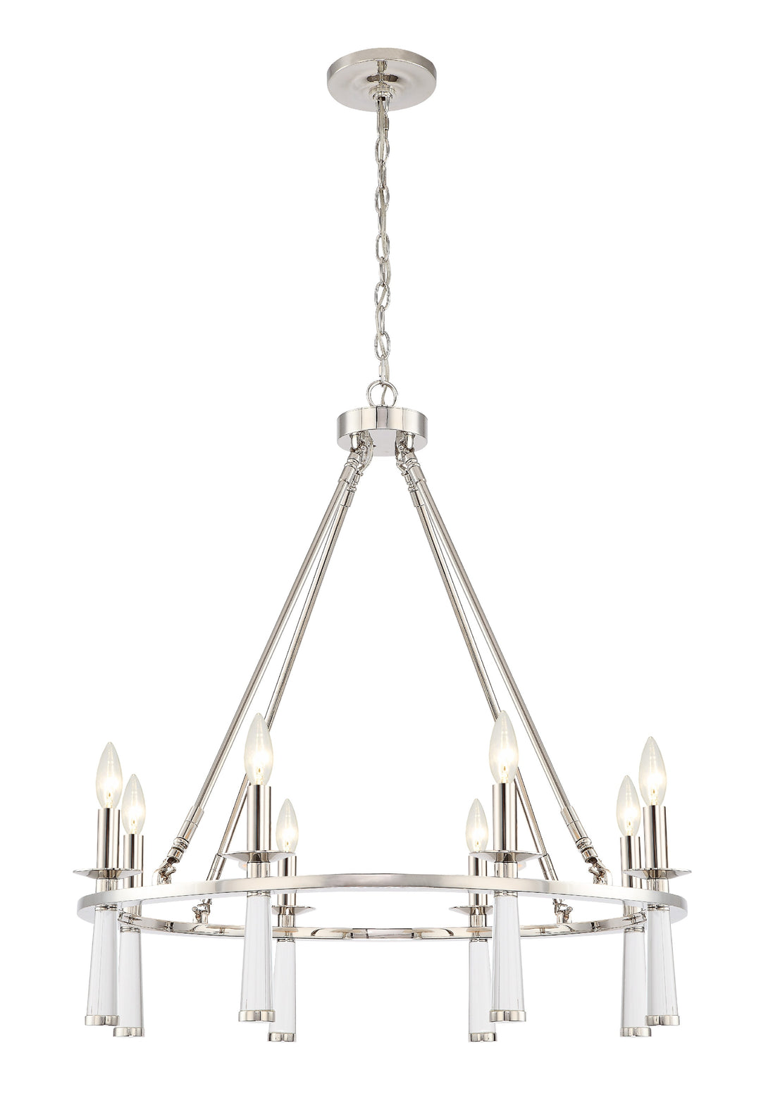 Crystorama Baxter 8 Light Antique Aged Brass Chandelier