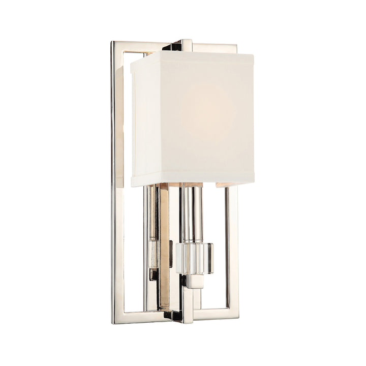 Crystorama Dixon 1 Light Polished Nickel Sconce