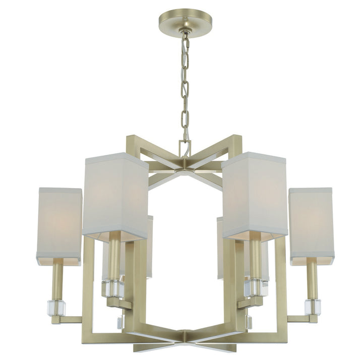 Crystorama Dixon 6 Light Aged Brass Chandelier