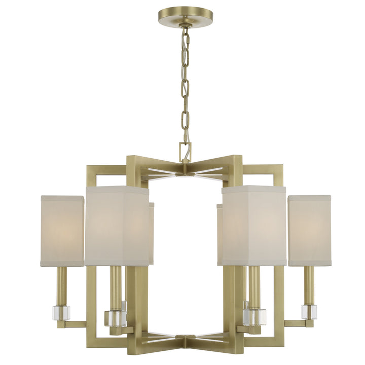 Crystorama Dixon 6 Light Aged Brass Chandelier