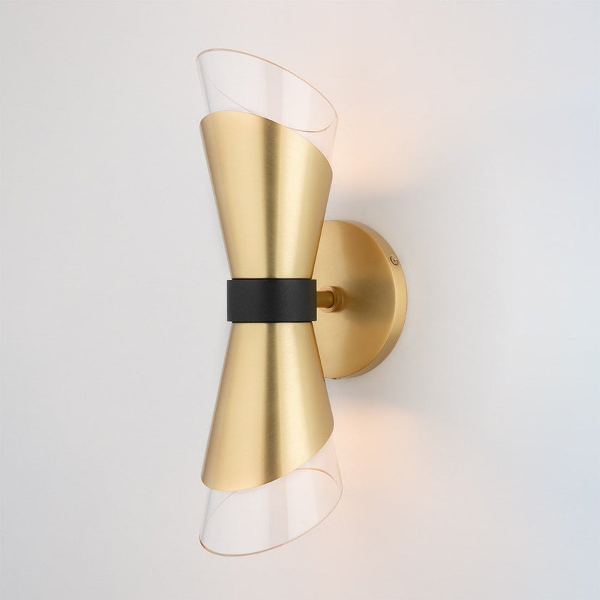 Angie Wall Sconce 15" - Aged Brass/Dusk Black