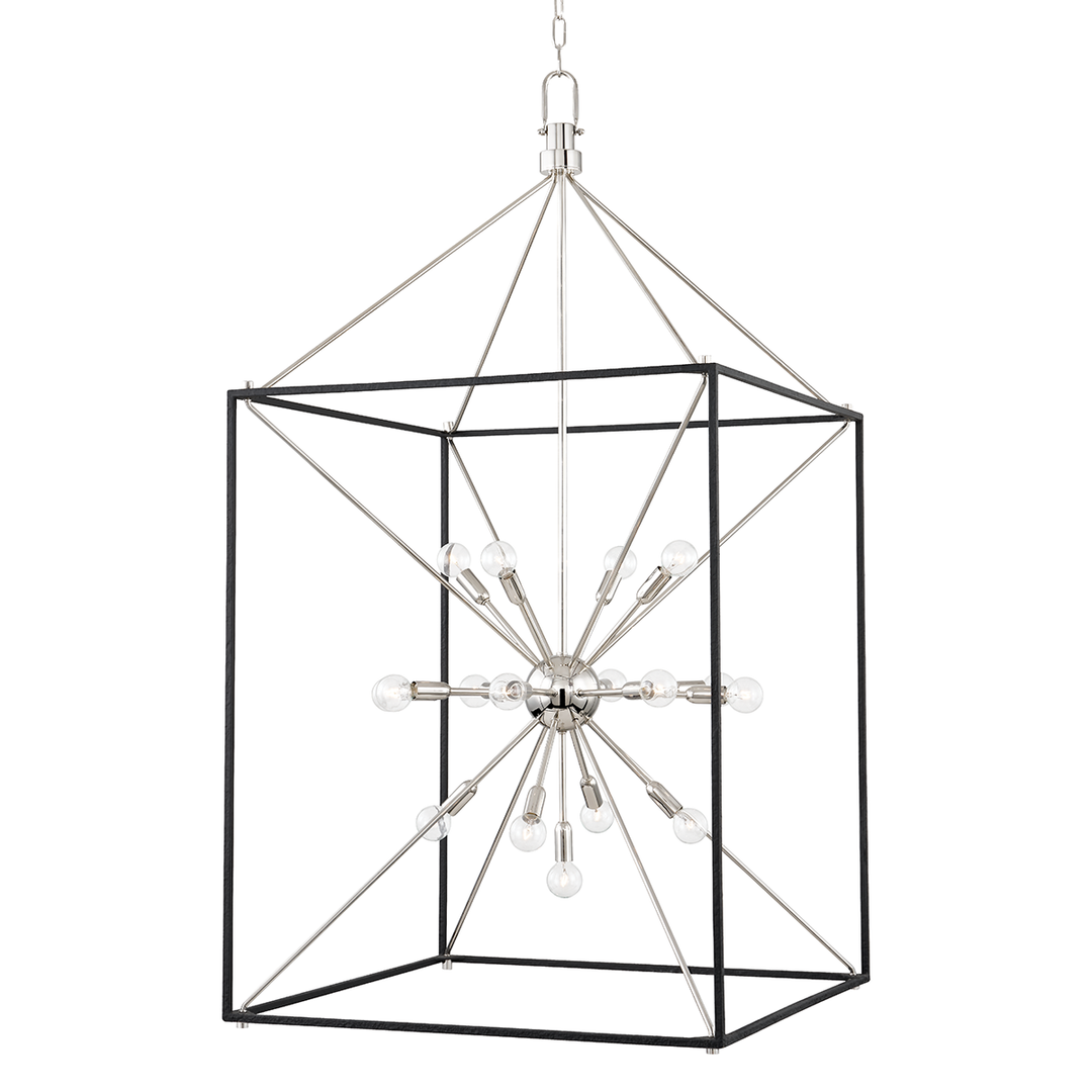 Glendale 25 Ligh Chandelier - Polished Nickel/Black