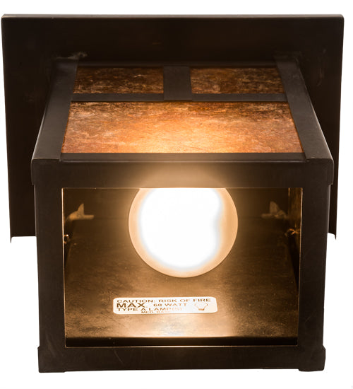 6.5"Square Hyde Park "T" Mission Wall Sconce