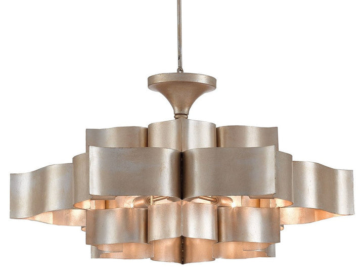 Grand Lotus Silver Large Chandelier