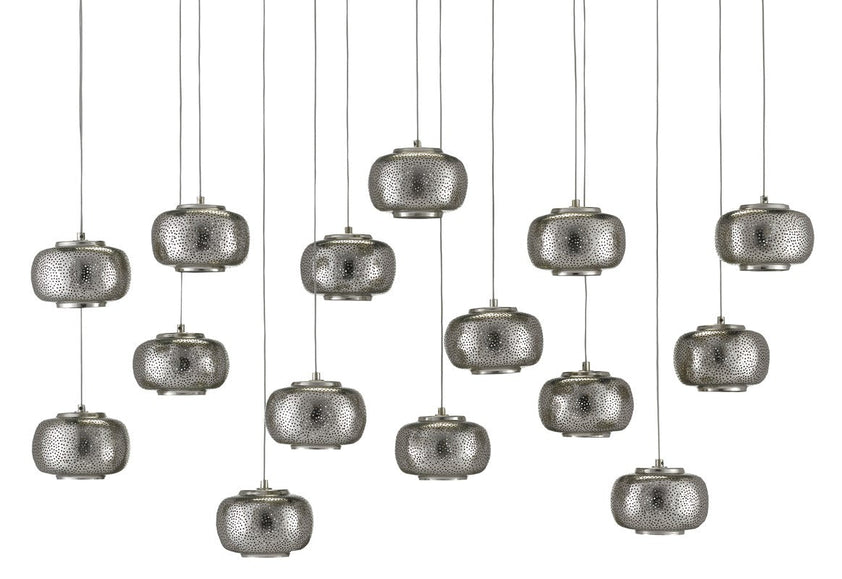 Pepper Rectangular 15-Light Multi-Drop Pendant