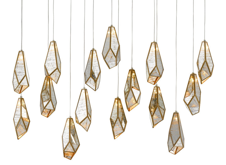 Glace Rectangular 15-Light Multi-Drop Pendant