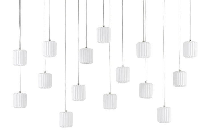 Dove Rectangular 15-Light Multi-Drop Pendant