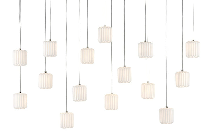 Dove Rectangular 15-Light Multi-Drop Pendant