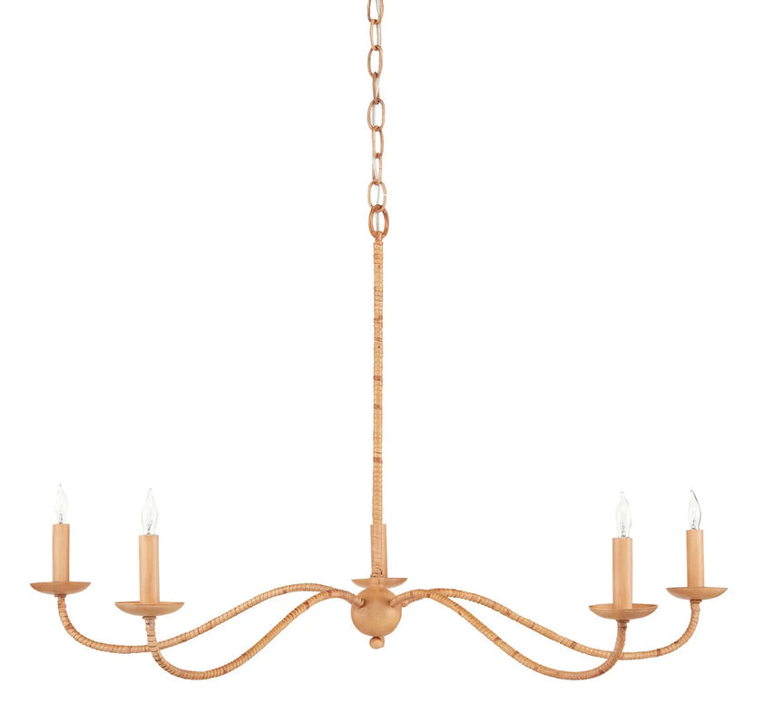 Saxon Rattan Small Chandelier