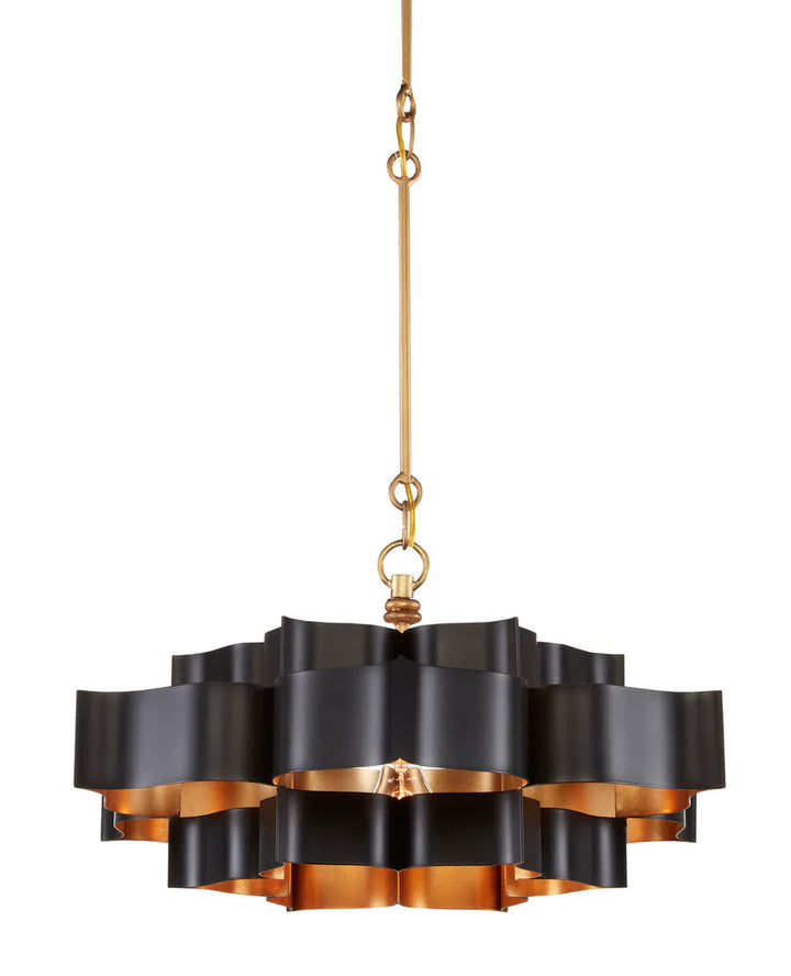 Grand Lotus Black Small Chandelier