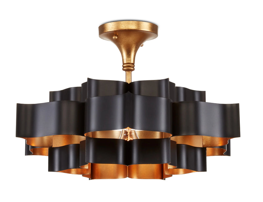 Grand Lotus Black Small Chandelier