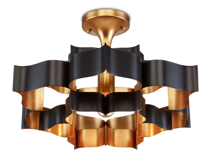 Grand Lotus Black Small Chandelier