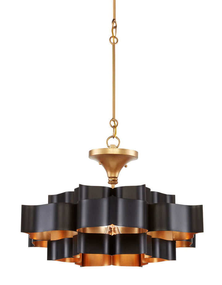 Grand Lotus Black Small Chandelier