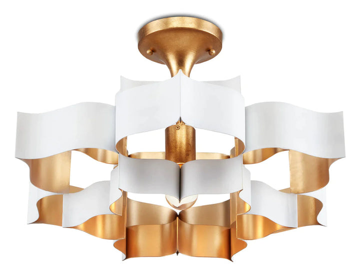 Grand Lotus White Small Chandelier