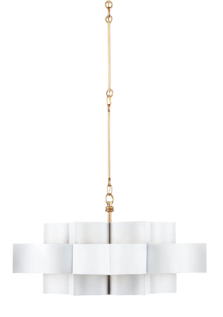 Grand Lotus White Chandelier