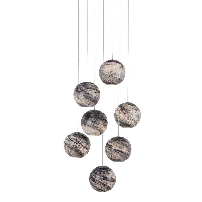 Palatino Round 7-Light Multi-Drop Pendant