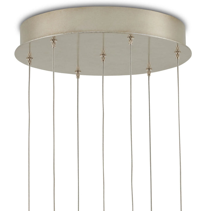 Glace White Round 7-Light Multi-Drop Pendant