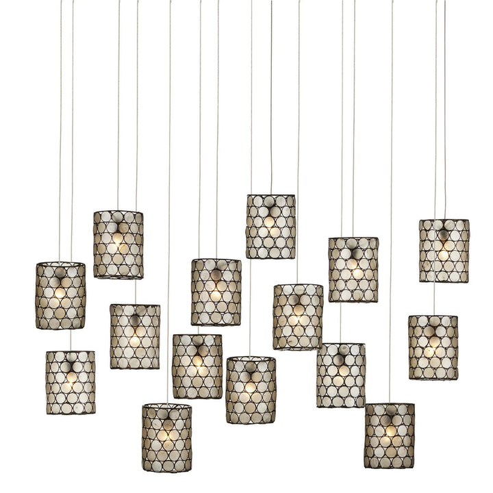 Regatta Rectangular 15-Light Multi-Drop Pendant