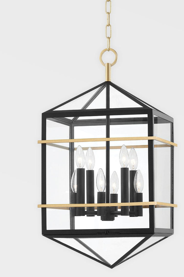 Bedford Hills Lantern - Aged Brass/Black