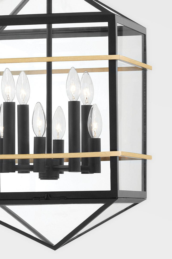 Bedford Hills Lantern - Aged Brass/Black